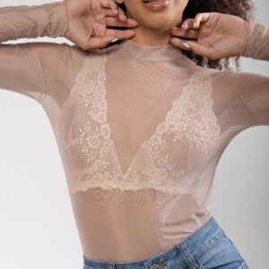 Blusa Tule Chocolate