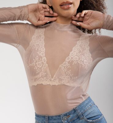 Blusa Tule Chocolate